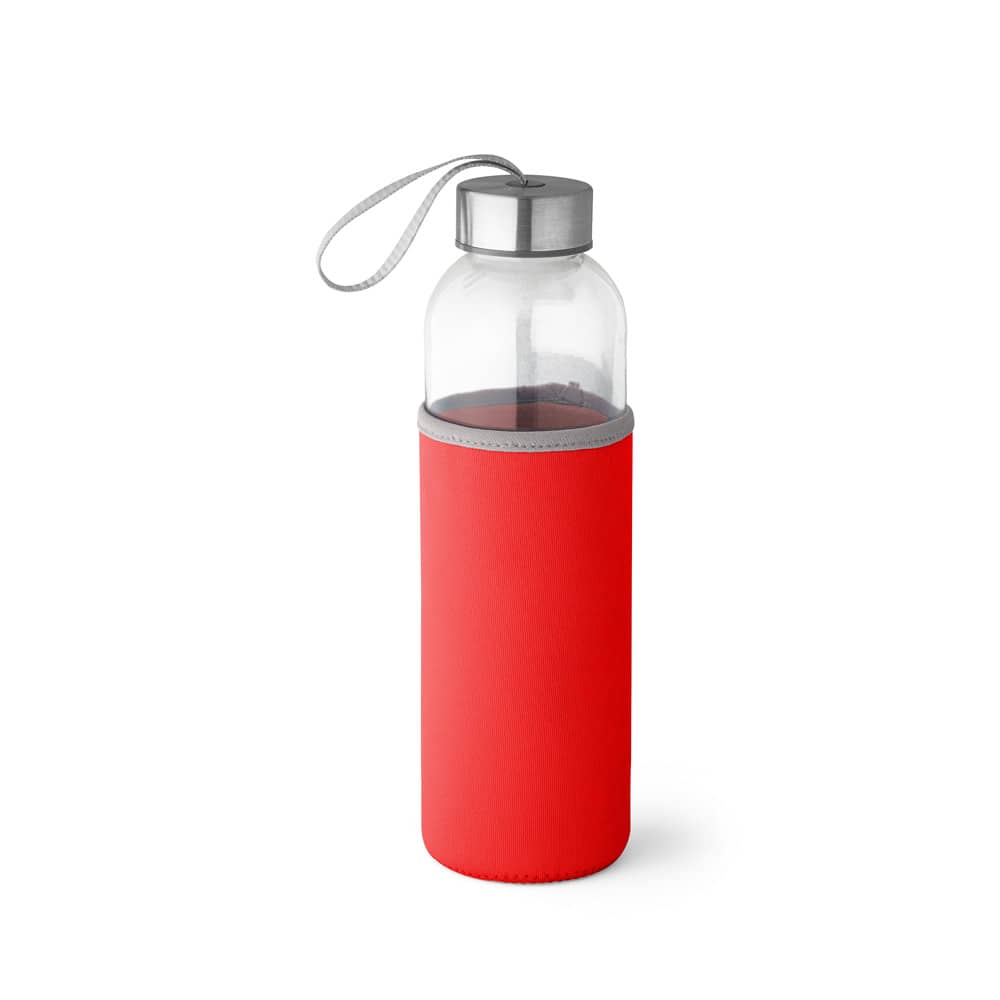 Squeeze em vidro e tampa em aço inox com alça (520 mL)