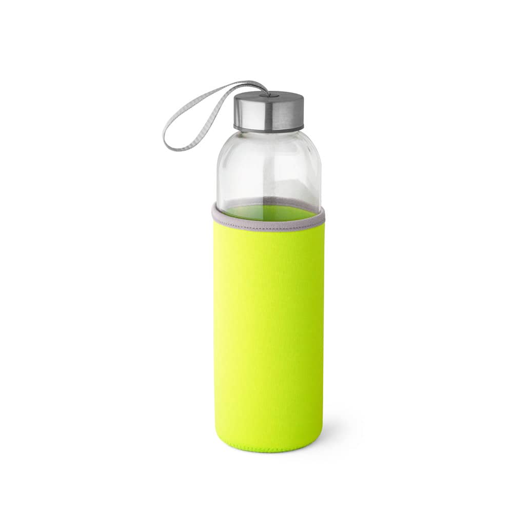 Squeeze em vidro e tampa em aço inox com alça (520 mL)