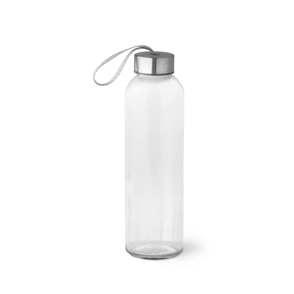 Squeeze em vidro e tampa em aço inox com alça (520 mL)