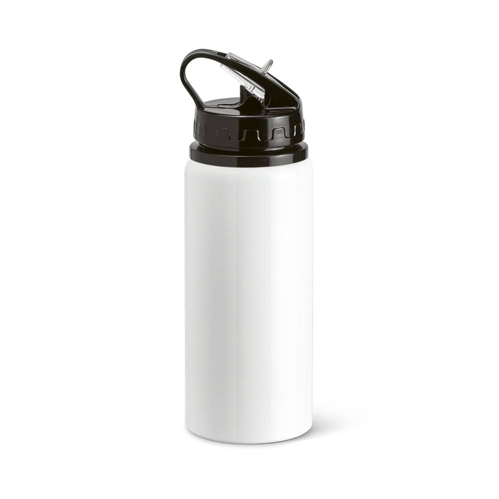 Squeeze em alumínio, com bico de canudo flip e canudo (670 mL)