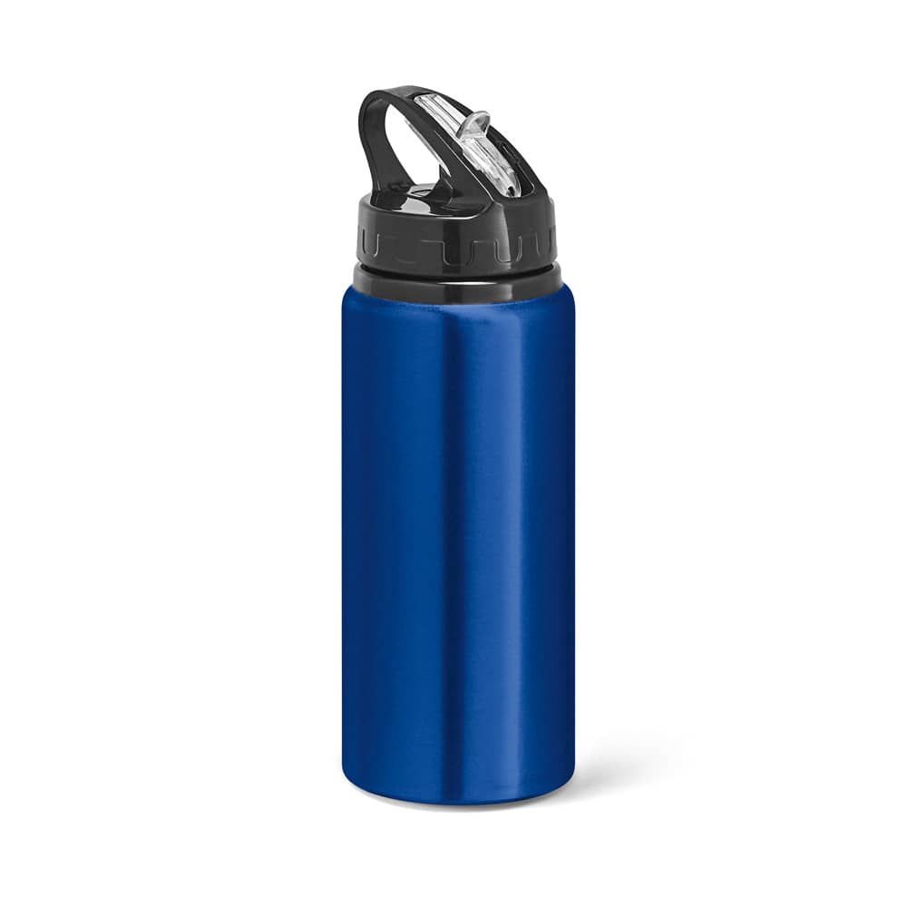 Squeeze em alumínio, com bico de canudo flip e canudo (670 mL)