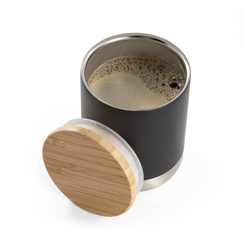 Copo de viagem térmico em aço inox de parede dupla isolada a vácuo (370 mL)