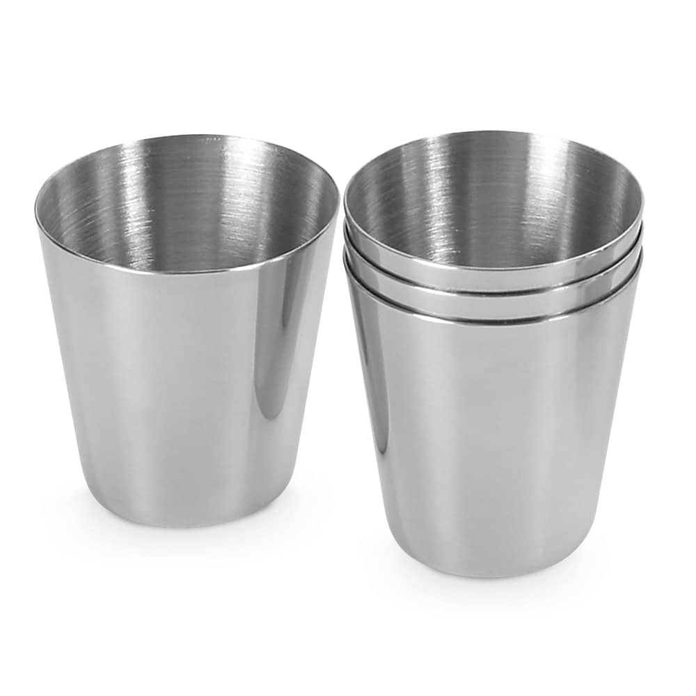 Conjunto de 4 copos em aço inoxidável 25 mL