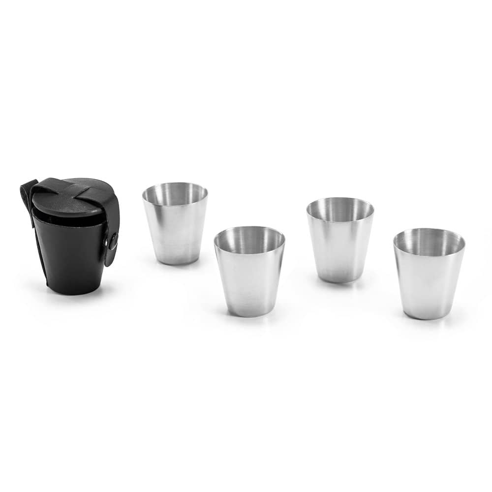 Conjunto de 4 copos em aço inoxidável 25 mL
