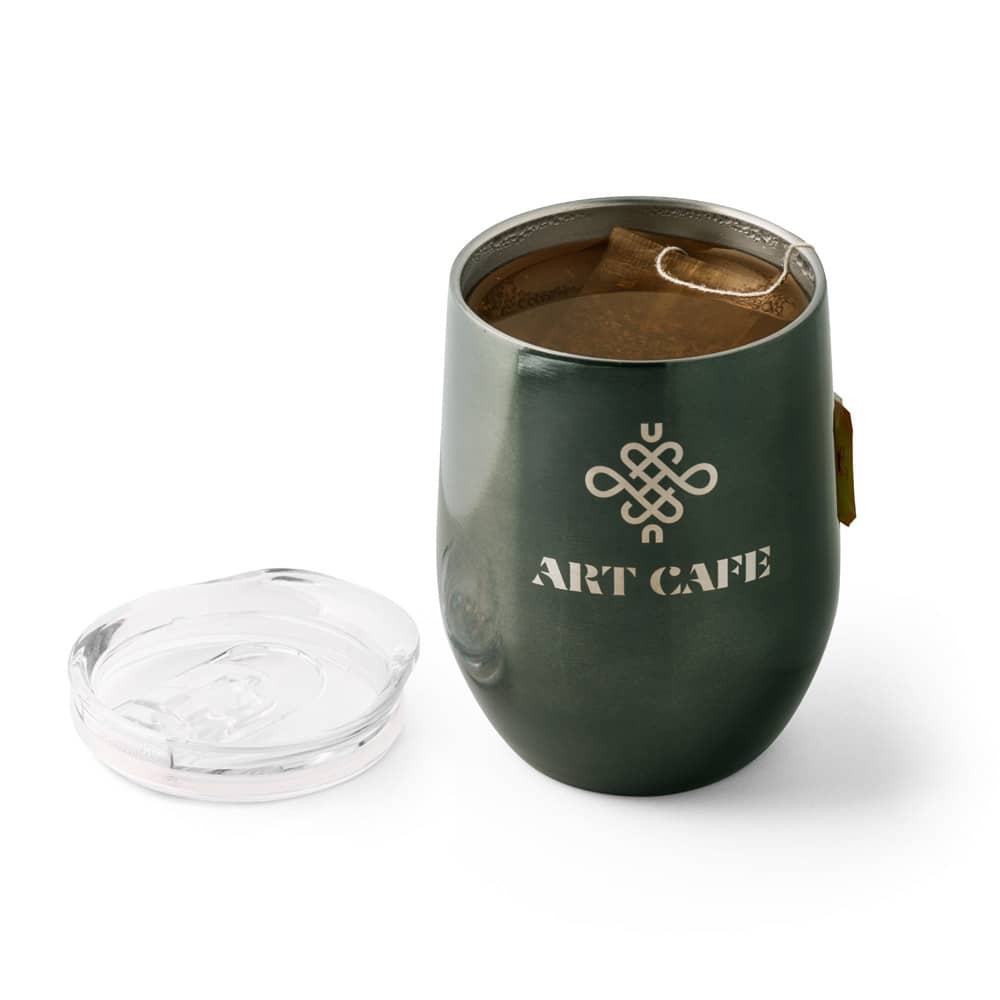 Copo de viagem térmico em aço inox de parede dupla isolada a vácuo (400 mL)