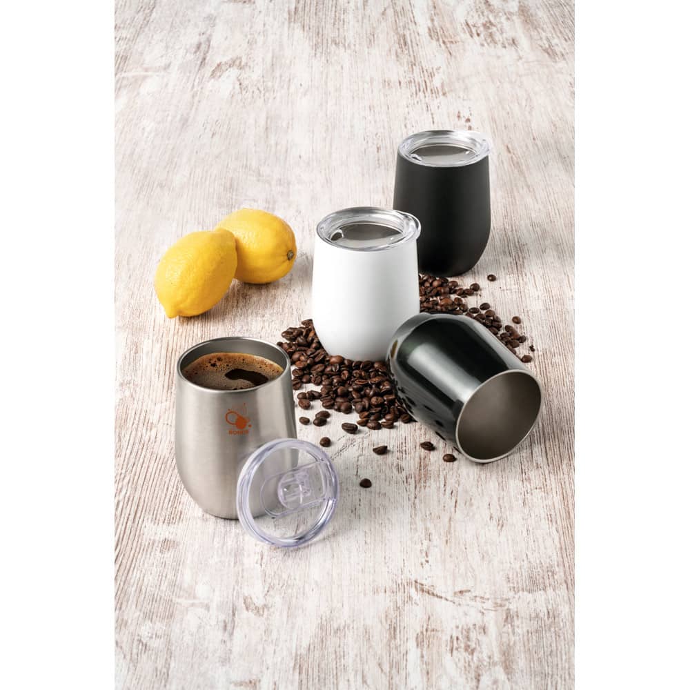 Copo de viagem térmico em aço inox de parede dupla isolada a vácuo (400 mL)