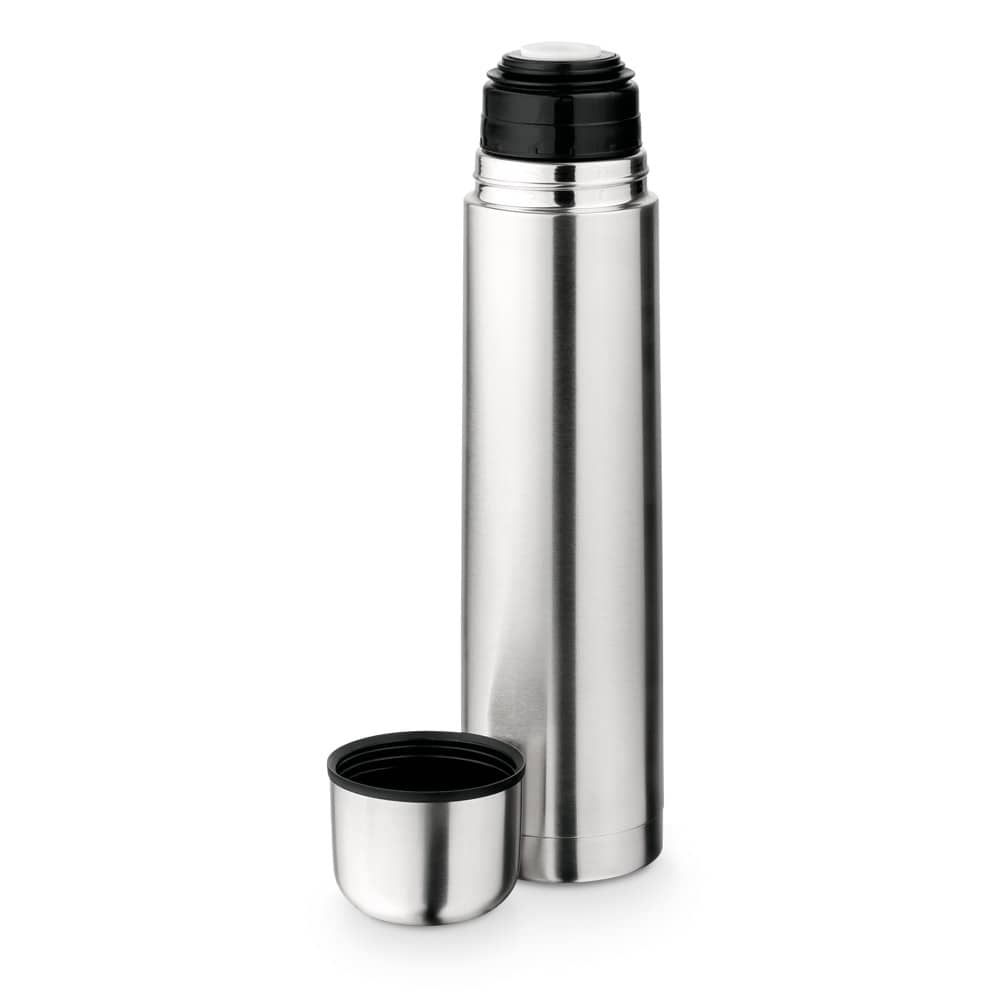 Garrafa térmica em aço inox de parede dupla isolada a vácuo (1 L)