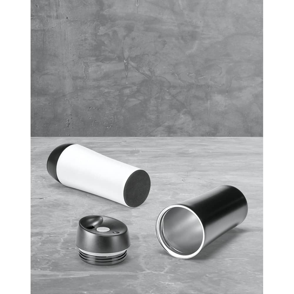 Copo de viagem térmico em aço inox de parede dupla isolada a ar (470 mL)