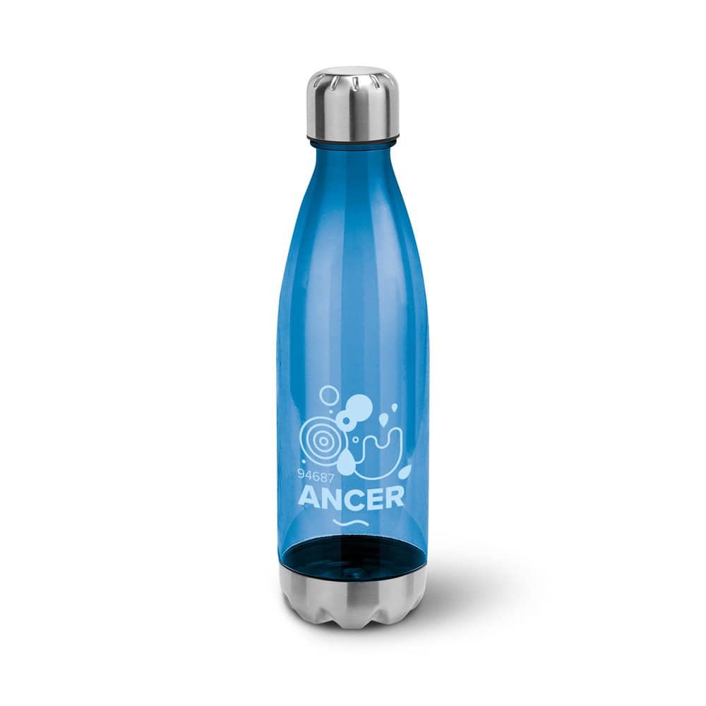 Squeeze em AS, com tampa e base em aço inox (700 mL)