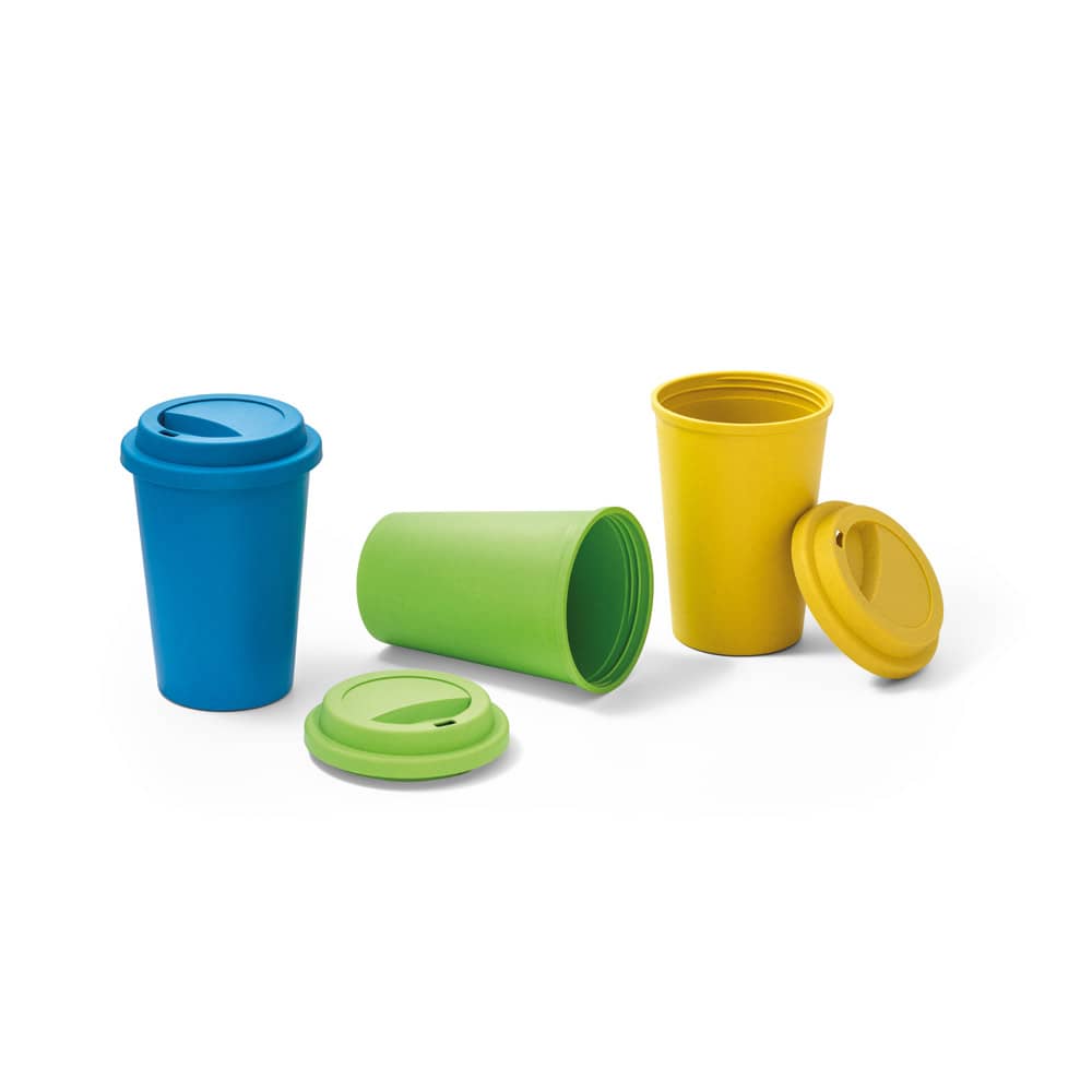 Copo para viagem em fibra de bambu (60%) e PP (40%) (450 mL)