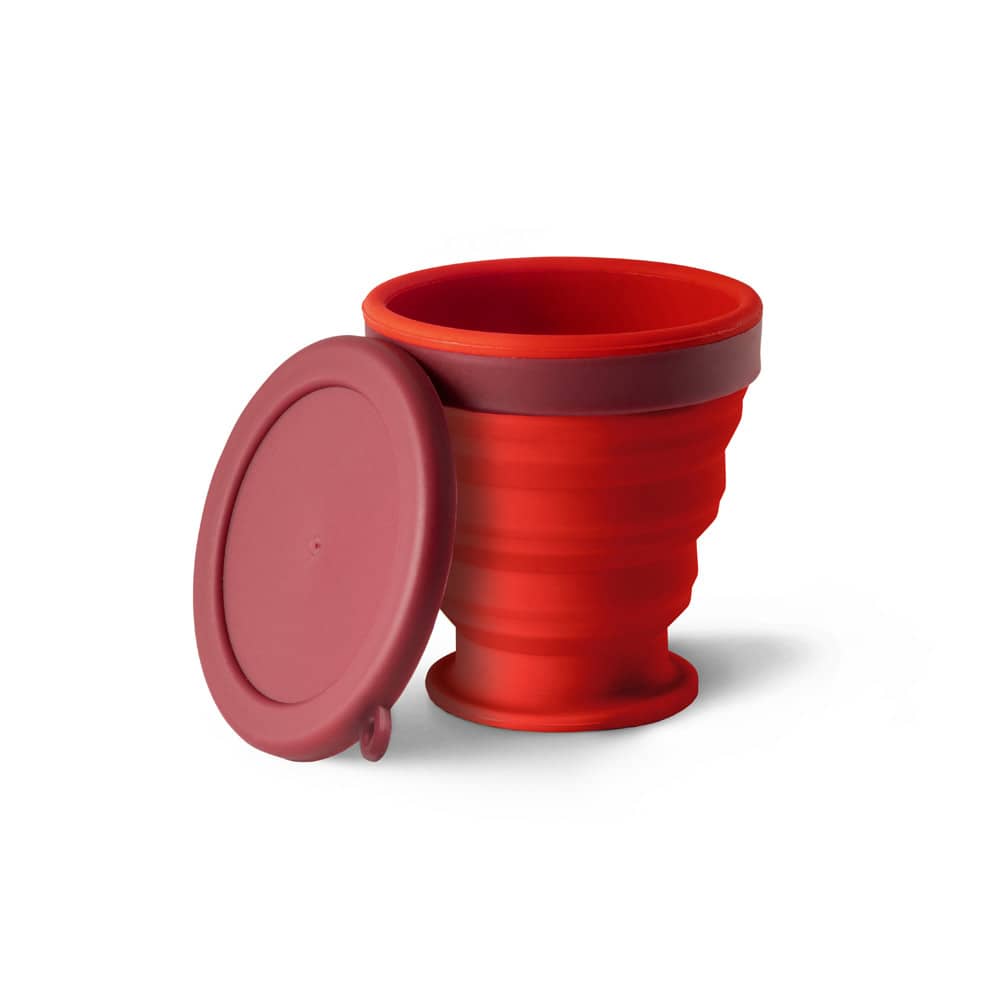 Copo de viagem em silicone com tampa em PP (240 mL)