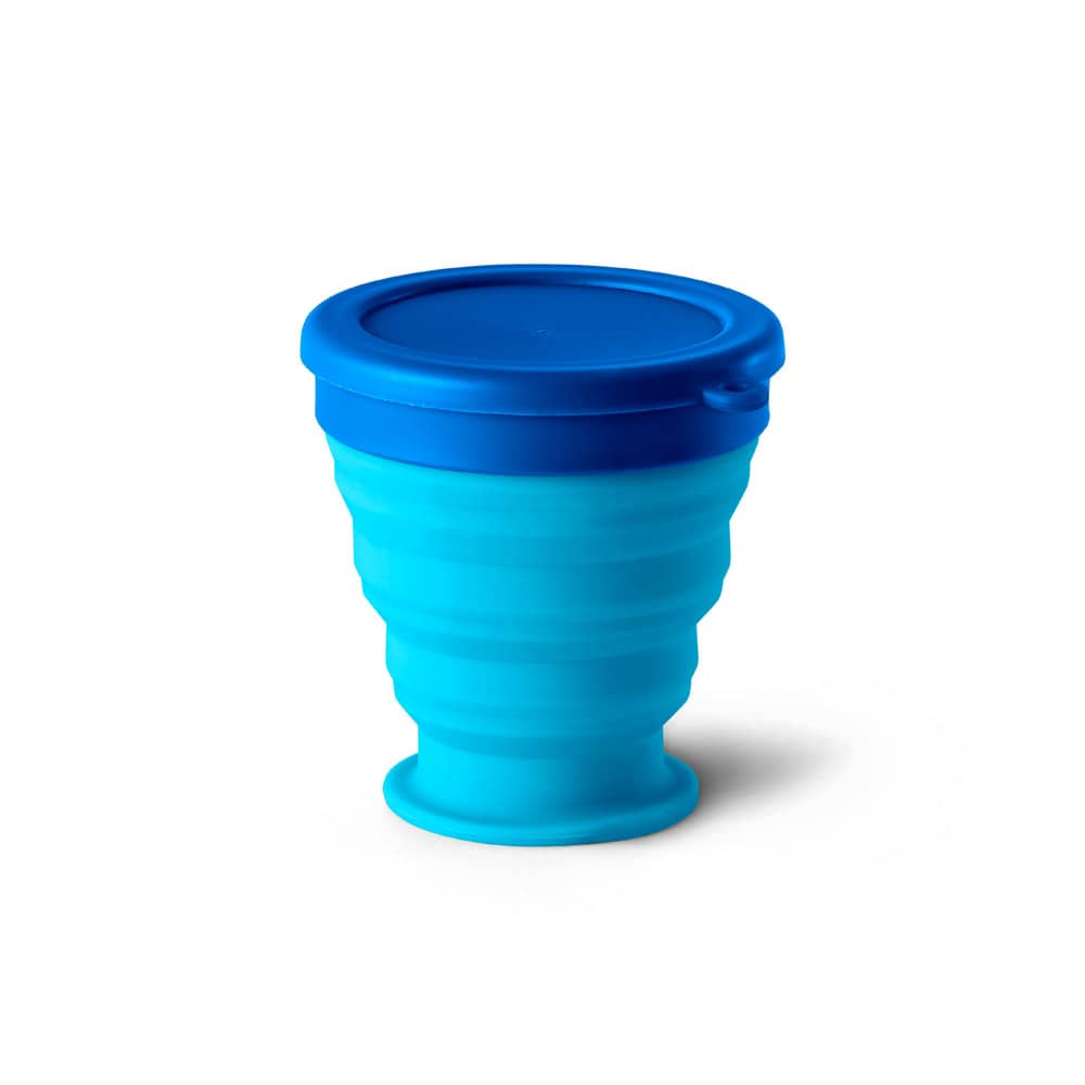 Copo de viagem em silicone com tampa em PP (240 mL)