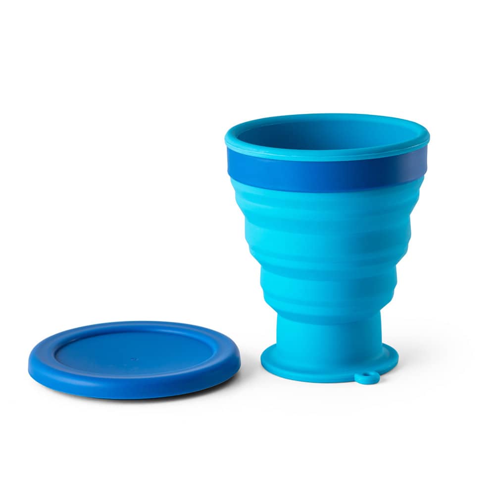Copo de viagem em silicone com tampa em PP (400 mL)