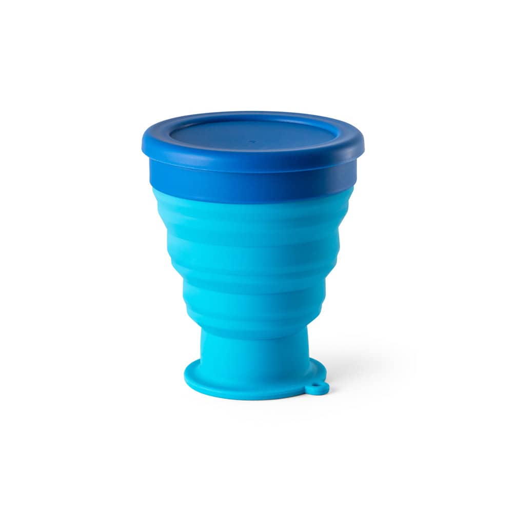 Copo de viagem em silicone com tampa em PP (400 mL)