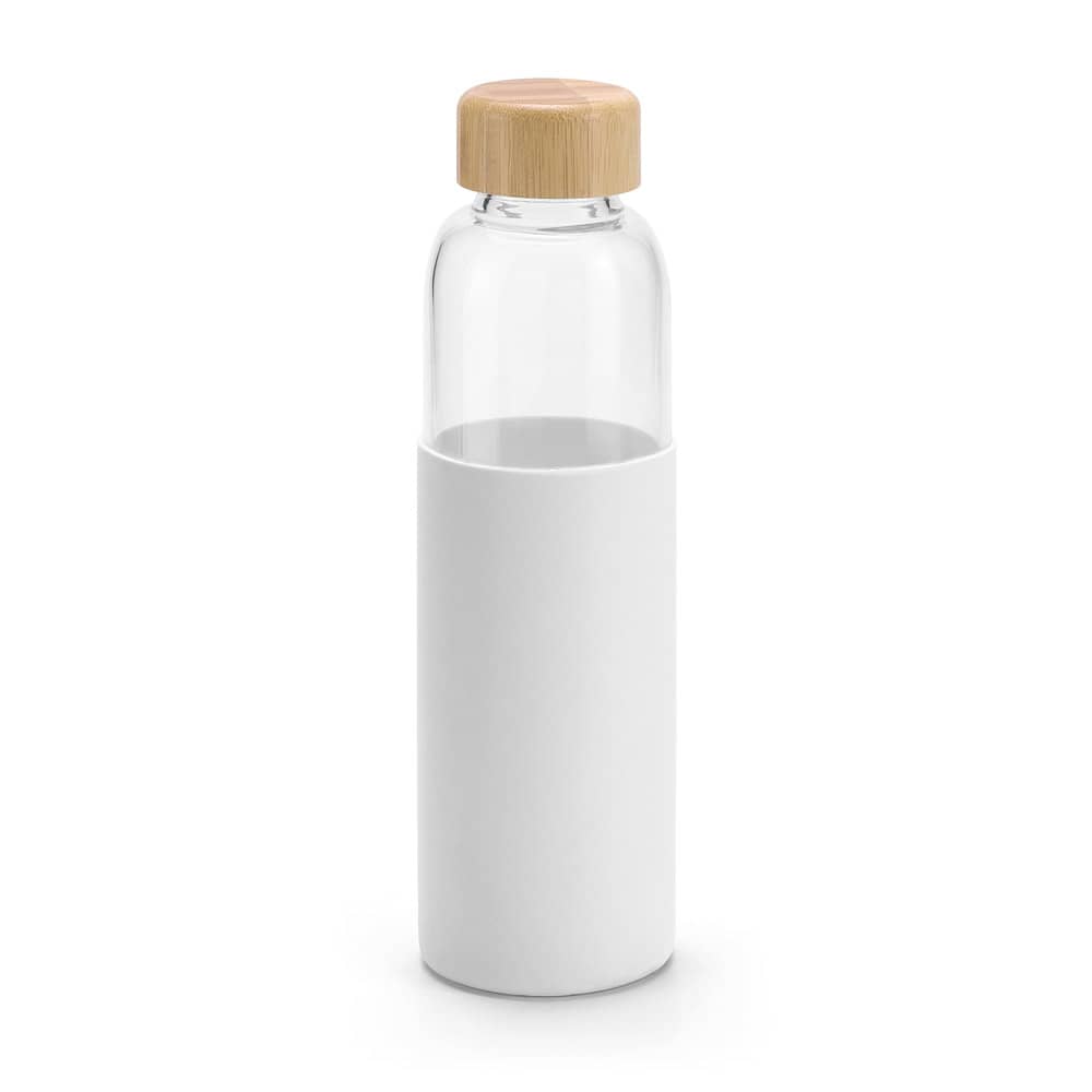 Squeeze em vidro borossilicato com tampa em bambu (600 mL)