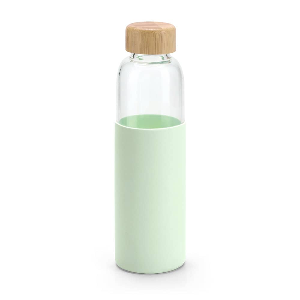 Squeeze em vidro borossilicato com tampa em bambu (600 mL)