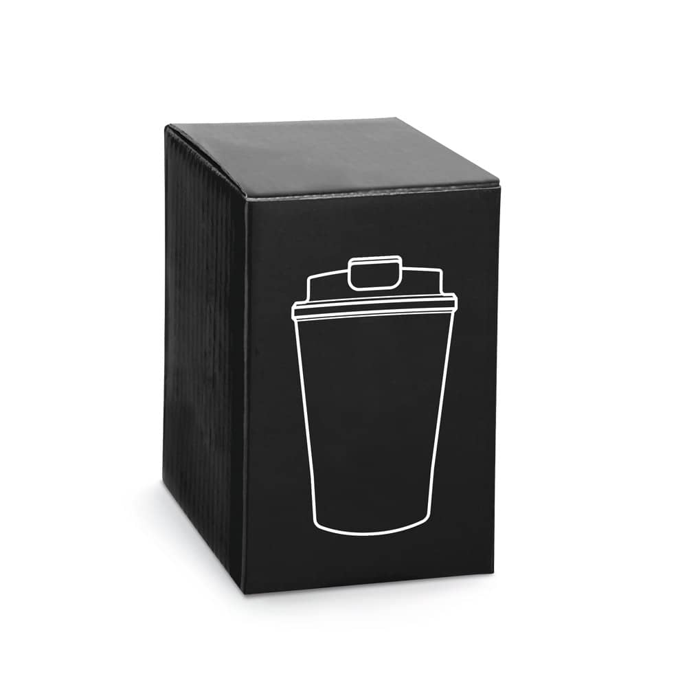 Copo de viagem térmico em aço inox e PP, de parede dupla isolada a vácuo (470 mL)