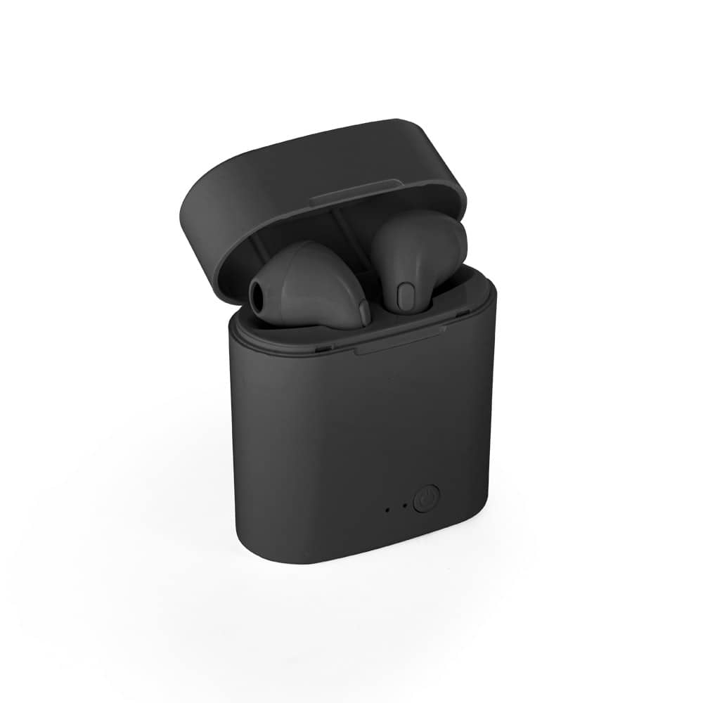 Fone de ouvido wireless com autonomia de 1h50 em ABS