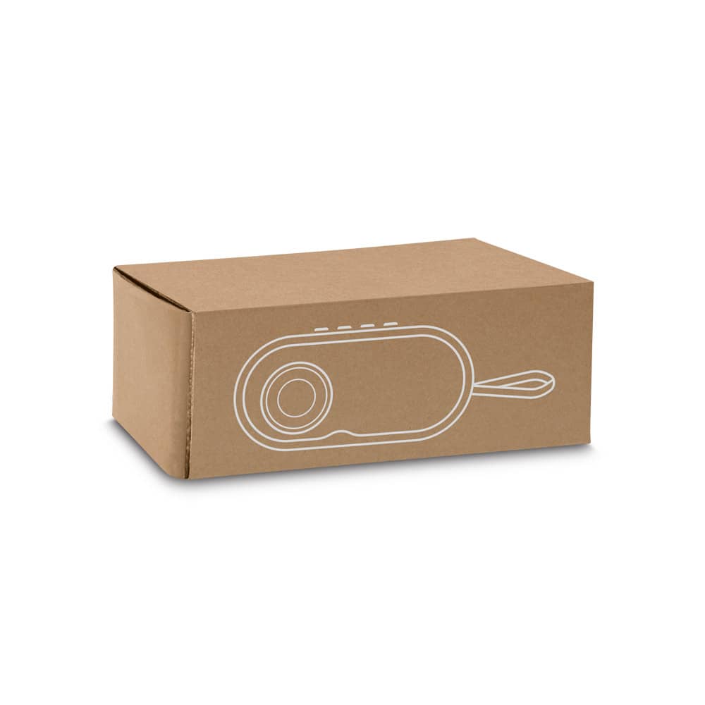 Caixa de som portátil com autonomia de 5h (1'200 mAh), em bambu e ABS 100% reciclado