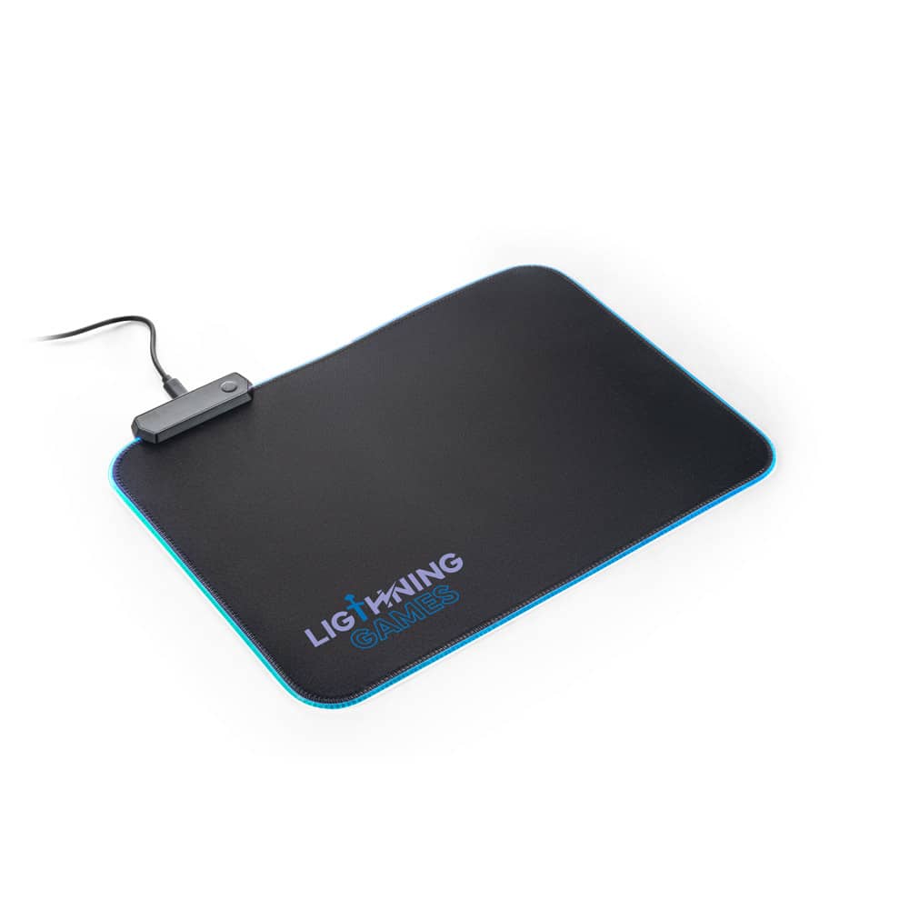 Mouse pad para jogos em poliéster com base antiderrapante em borracha