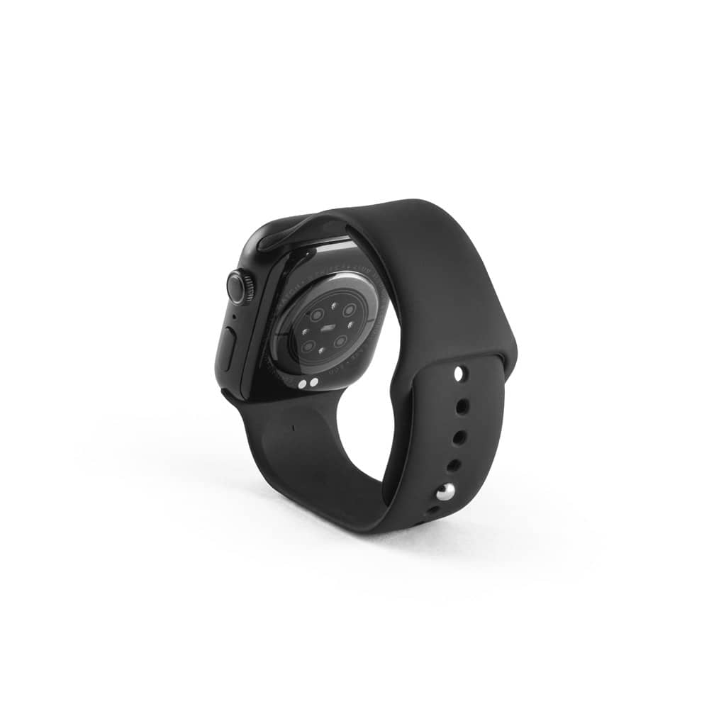 Relógio inteligente com bracelete em silicone e à prova de salpicos de água (IPX4)