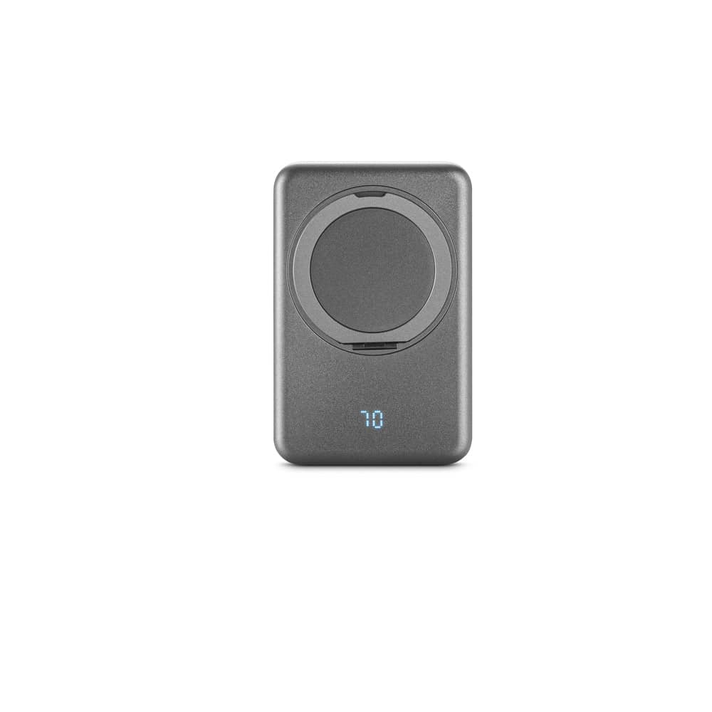 WARSHEL 5. Bateria portátil magnética com carregador por indução super-rápido (5'000 mAh), em ABS 100% reciclado