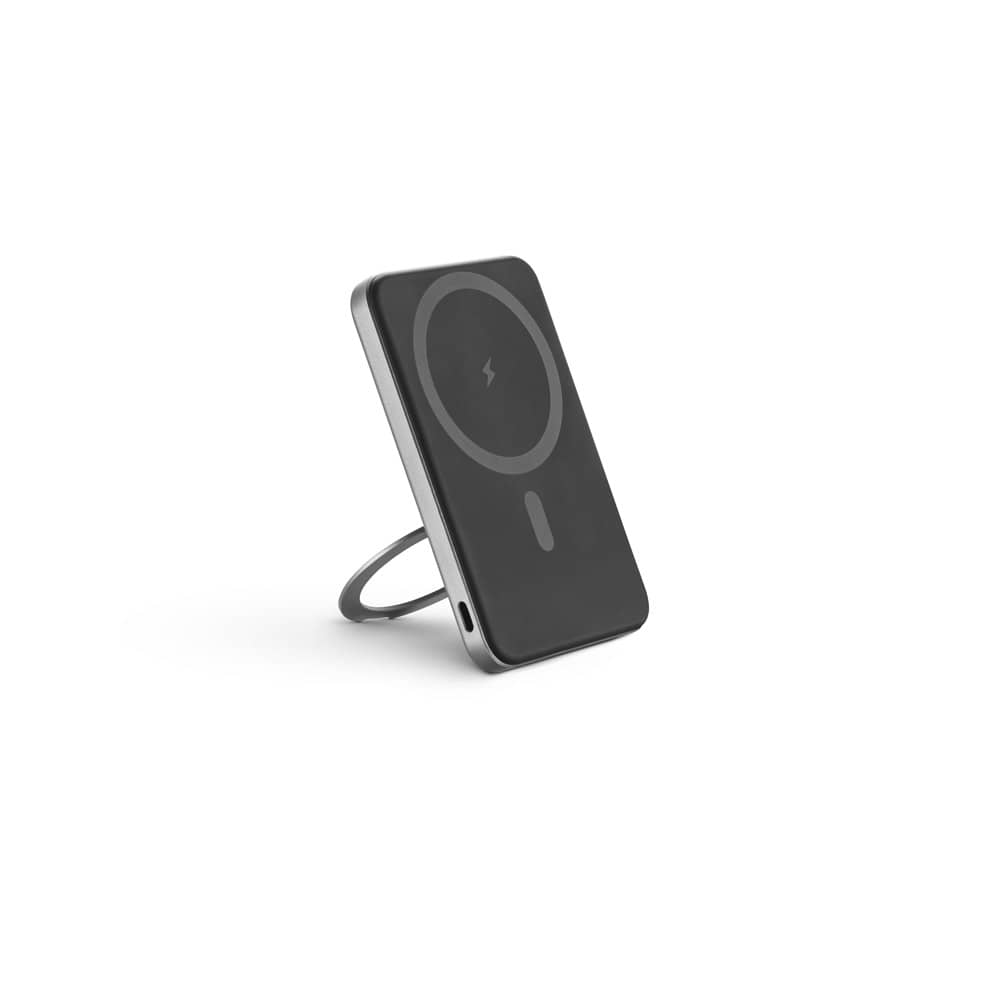 WARSHEL 5. Bateria portátil magnética com carregador por indução super-rápido (5'000 mAh), em ABS 100% reciclado