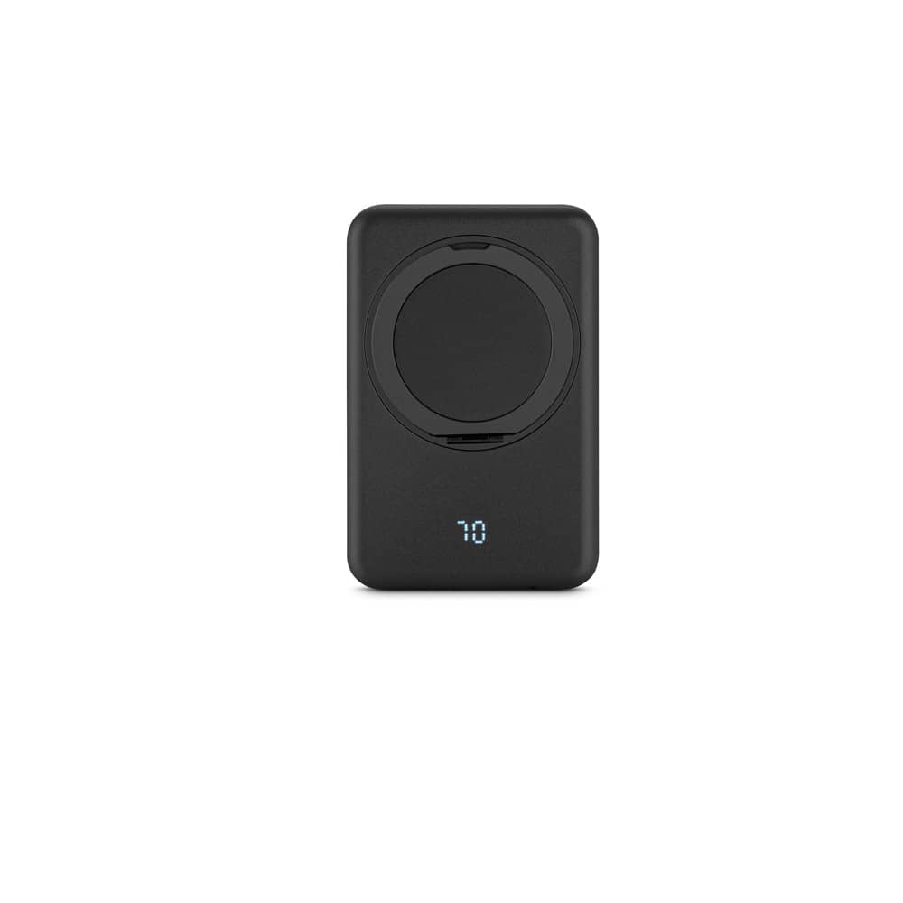 WARSHEL 10. Bateria portátil magnética com carregador por indução super-rápido (10'000 mAh), em ABS 100% reciclado