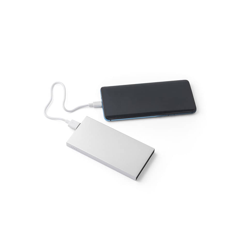 Bateria portátil em alumínio 100% reciclado (10'000 mAh)