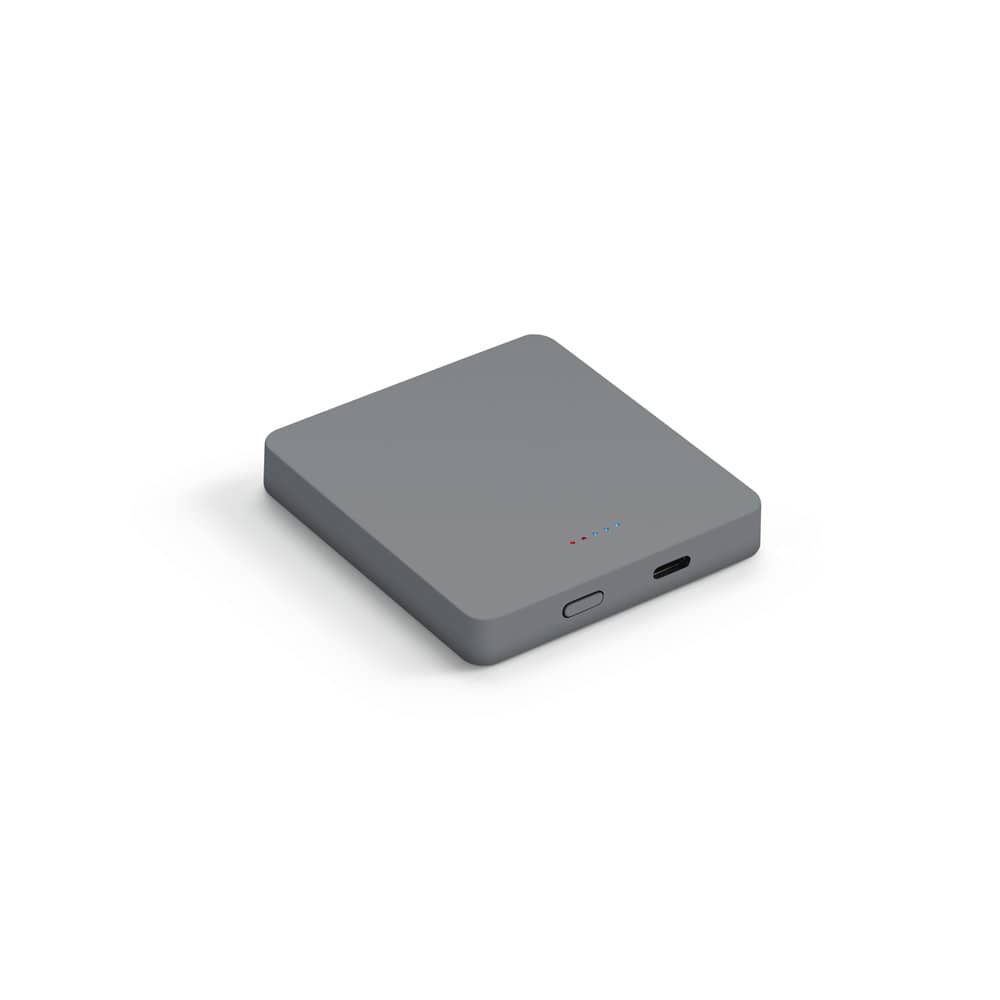 SMOOT 5. Bateria portátil com carregador por indução (wireless) em ABS 100% reciclado (5'000 mAh)