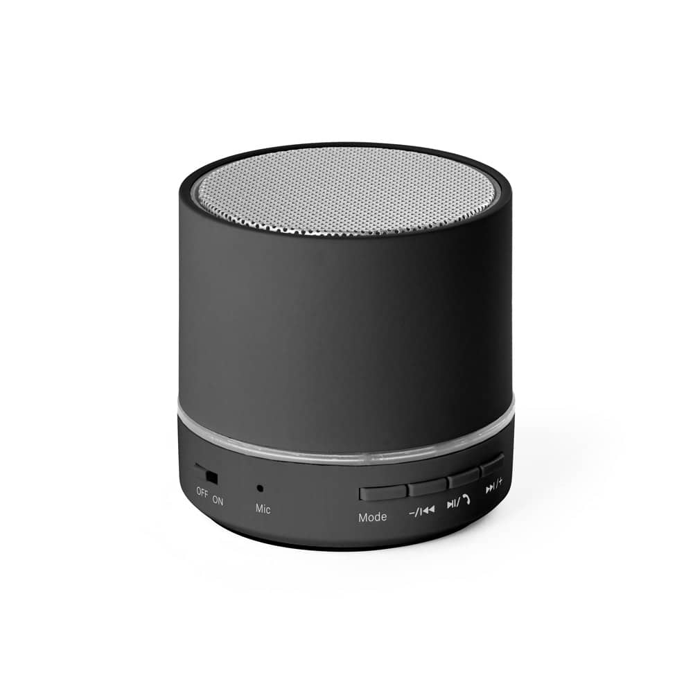Caixa de som portátil com microfone e autonomia de 4h30 (400 mAh), em ABS 100% reciclado