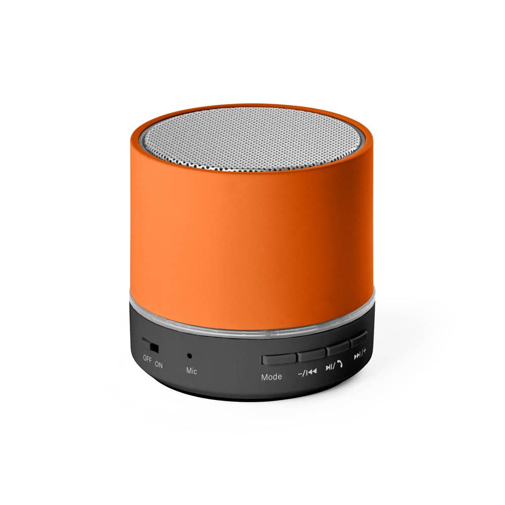 Caixa de som portátil com microfone e autonomia de 4h30 (400 mAh), em ABS 100% reciclado