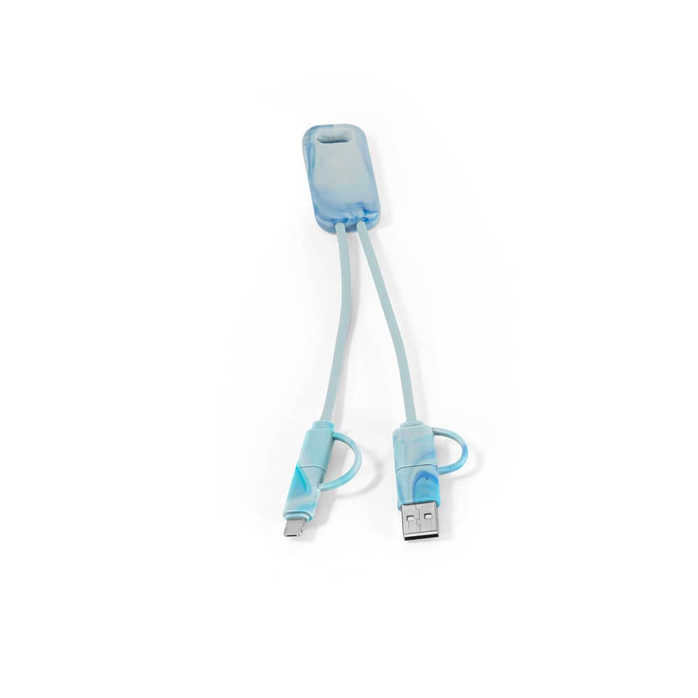 Cabo USB super-rápido 6 em 1 em PET 100% reciclado