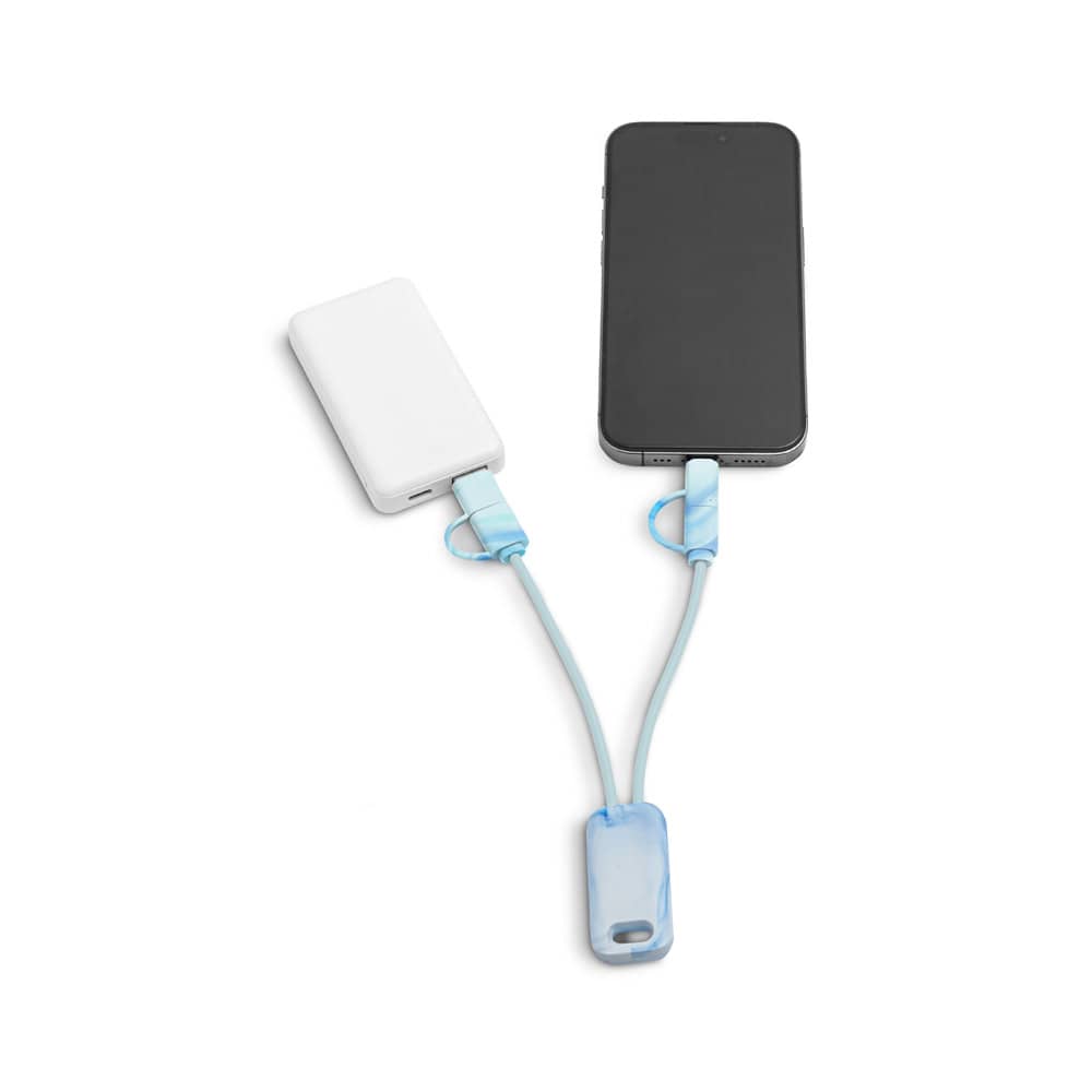 Cabo USB super-rápido 6 em 1 em PET 100% reciclado