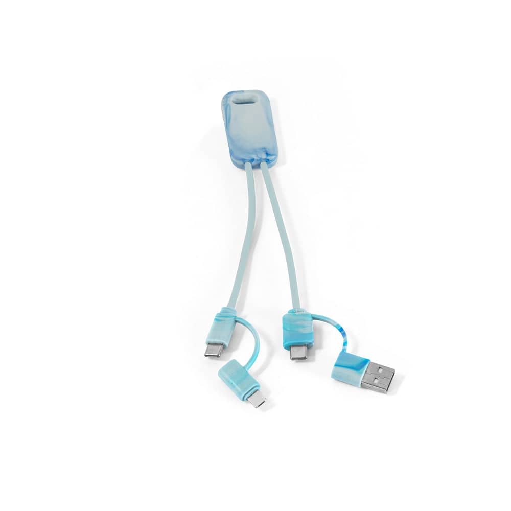 Cabo USB super-rápido 6 em 1 em PET 100% reciclado
