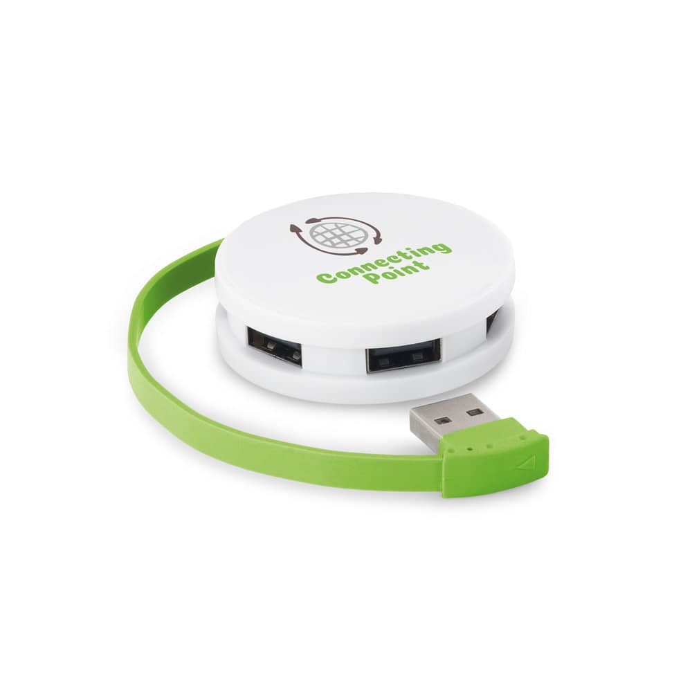 Hub USB 2'0 em ABS com 4 portas