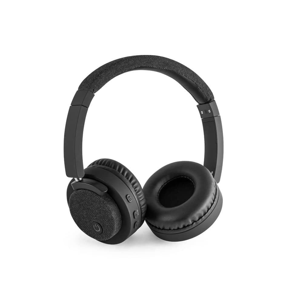 Fones de ouvido sem fios com autonomia de 16h, em ABS e tecido