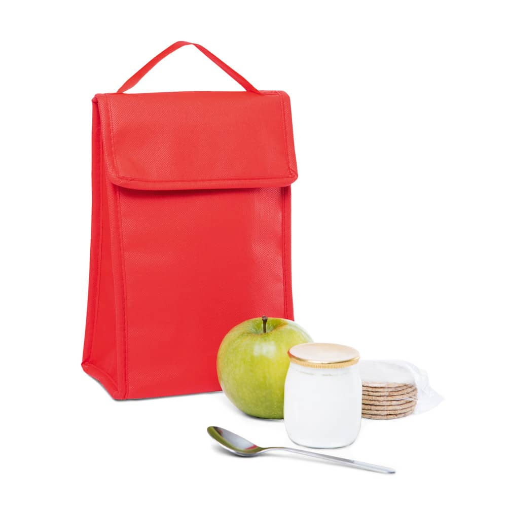 Cooler. Bolsa térmica dobrável em non-woven (80 g/m²) com fecho aderente 3 L