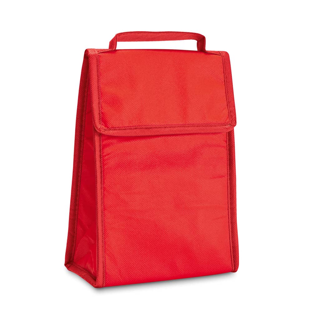 Cooler. Bolsa térmica dobrável em non-woven (80 g/m²) com fecho aderente 3 L