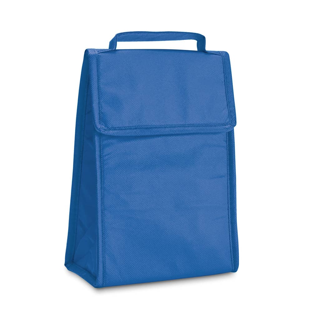 Cooler. Bolsa térmica dobrável em non-woven (80 g/m²) com fecho aderente 3 L