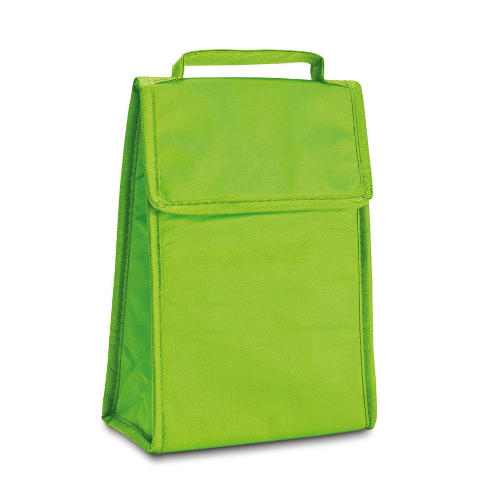 Cooler. Bolsa térmica dobrável em non-woven (80 g/m²) com fecho aderente 3 L