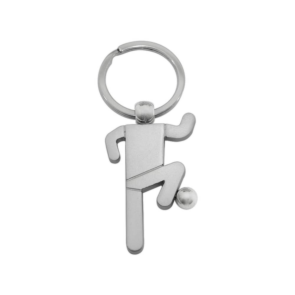 CHAVEIRO METAL JOGADOR DE FUTEBOL FOSCO