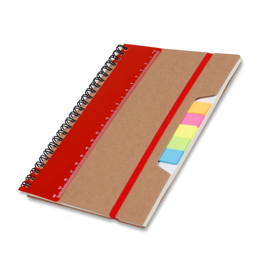 Caderno com Régua e Autoadesivos