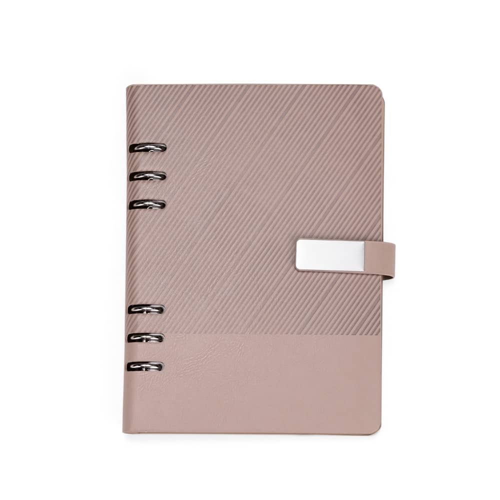 Caderno Fichário Couro Sintético