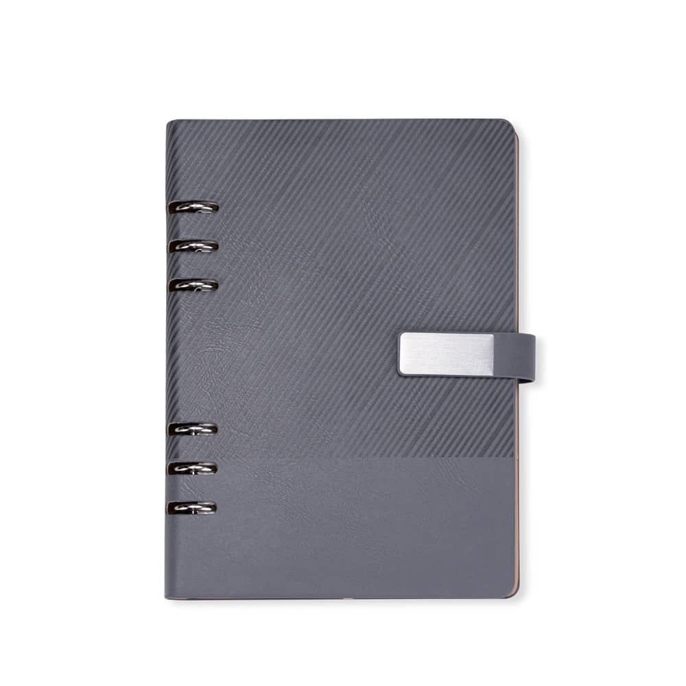 Caderno Fichário Couro Sintético