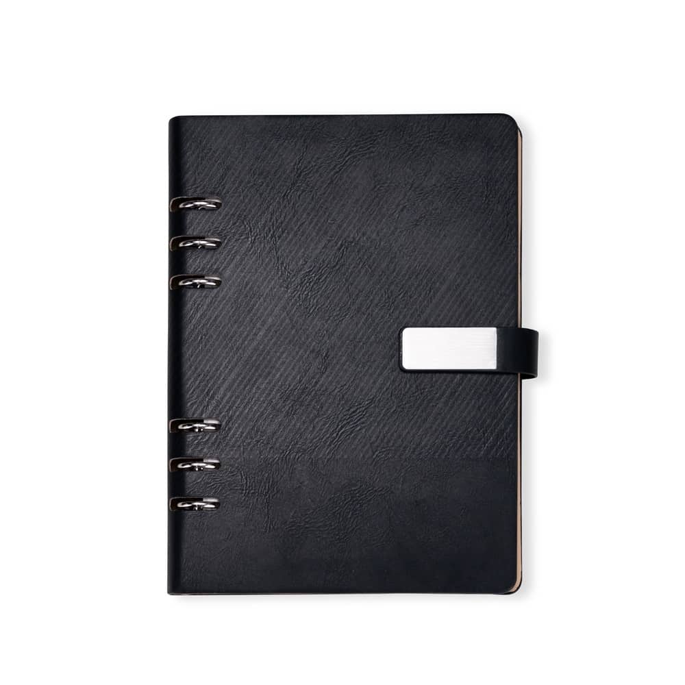 Caderno Fichário Couro Sintético