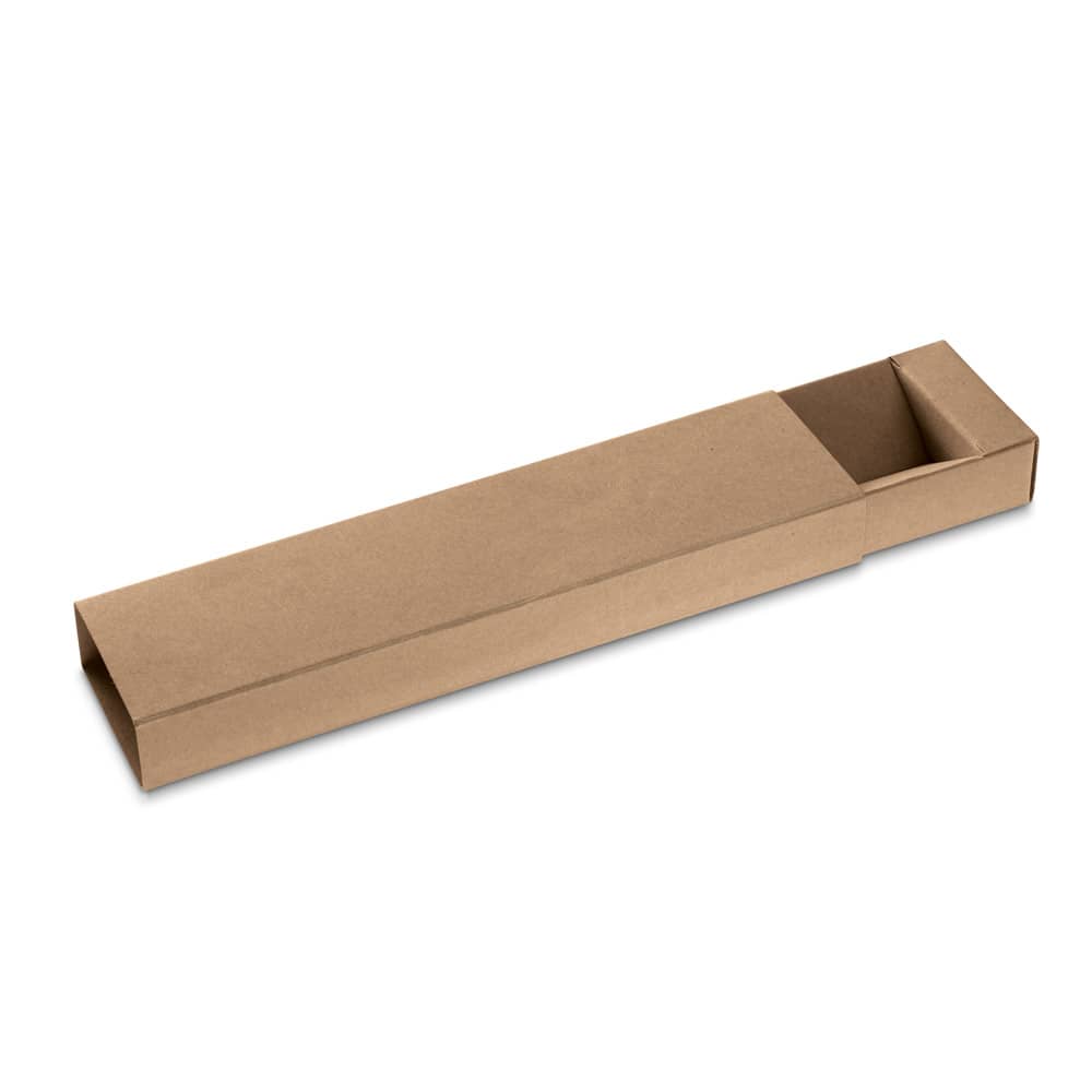 Estojo em papel kraft para 1 caneta esferográfica