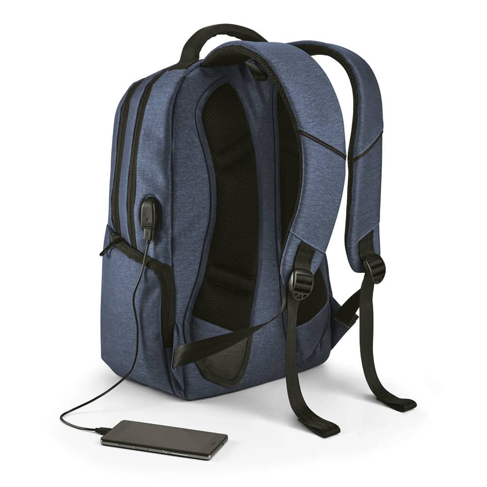 Mochila para notebook (17'') em Nylon 2Tone impermeável com dois compartimentos forrados e almofadados (20 L)