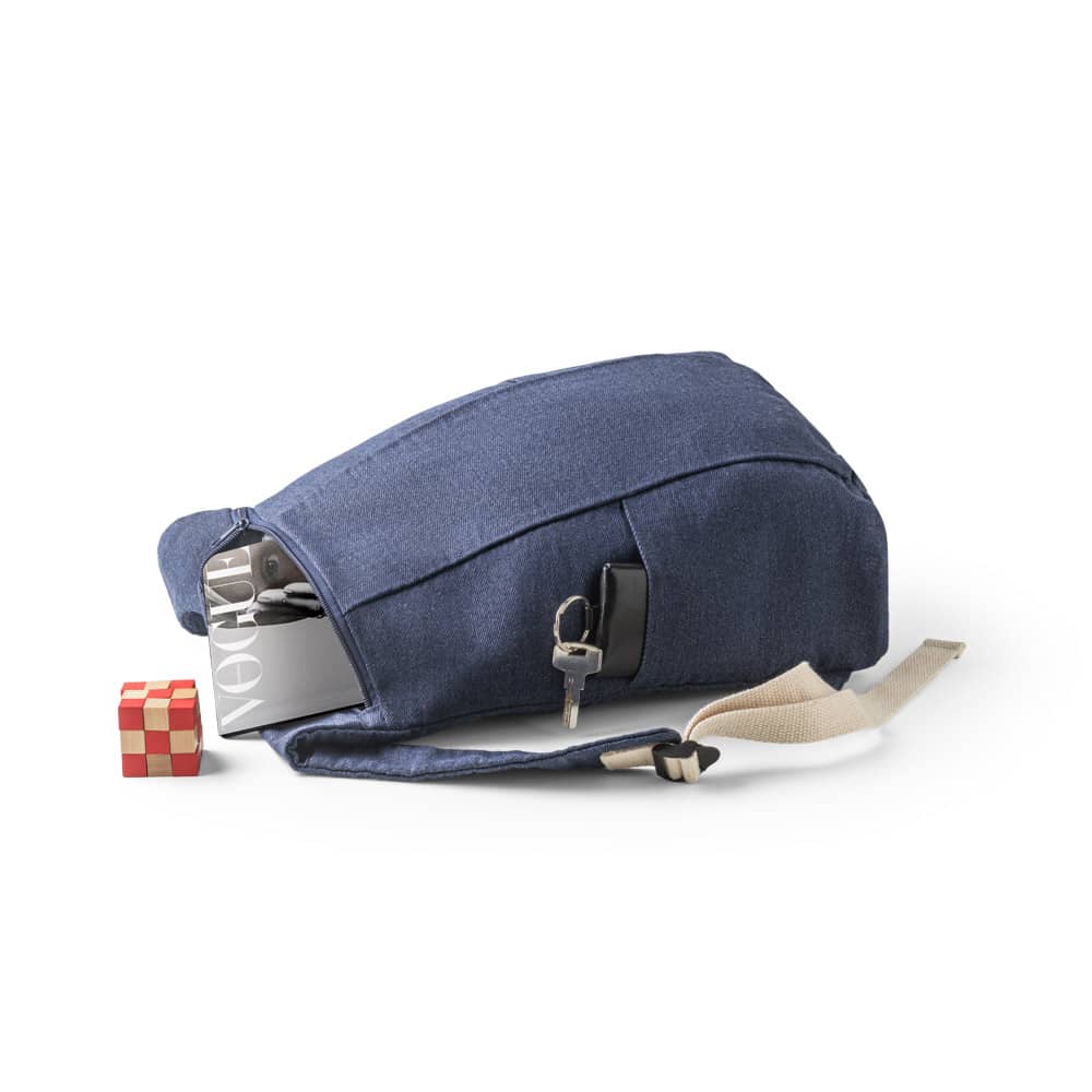 Mochila casual em denim reciclado 8 L (300 g/m²)