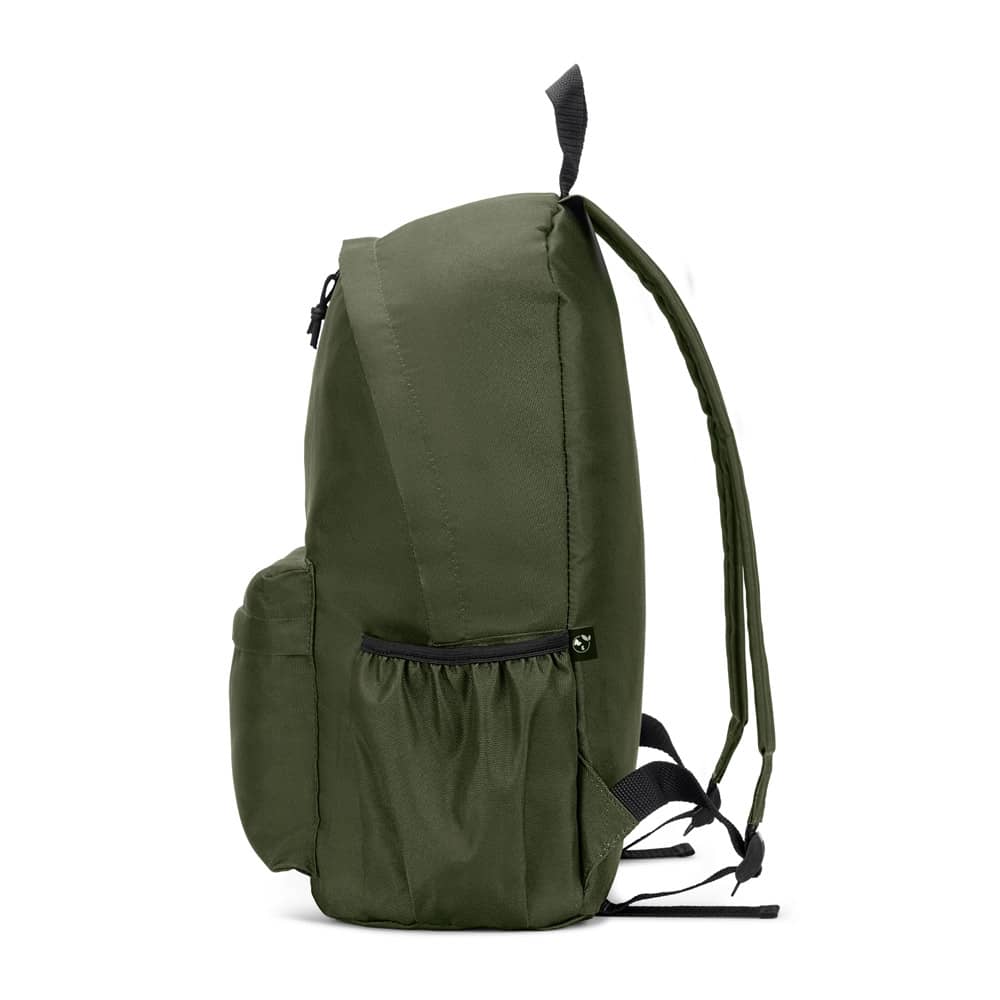 Mochila em poliéster reciclado 600D com bolso frontal espaçoso (20 L)